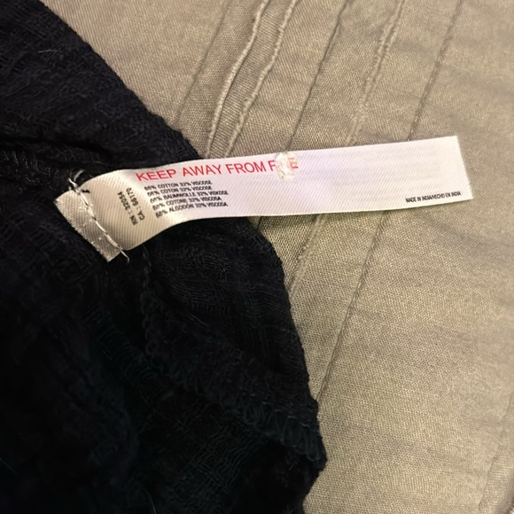 Free People Black Gauze Oversized Button Down - Picture 11 of 12